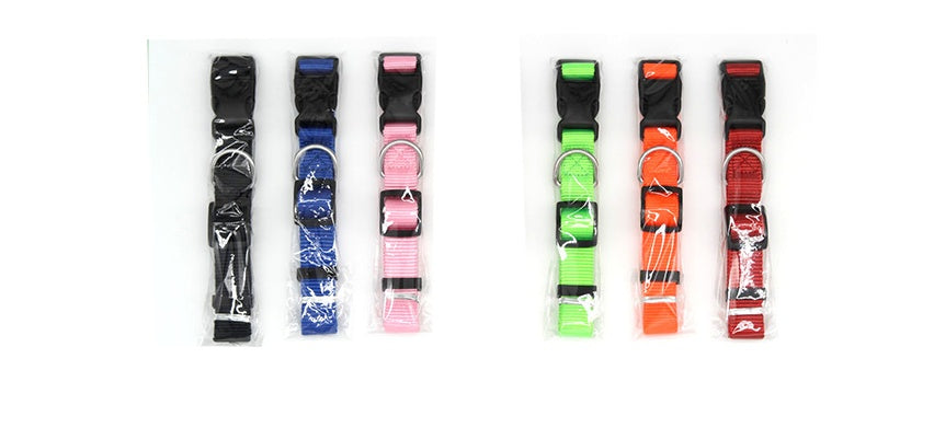 New Pet Collar Color: red, rose red, pink, orange, green, black, blue, sky blue, purple