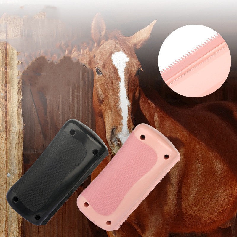 Fashion Simple Horse With Serrated Sweat Scraper Pet Products